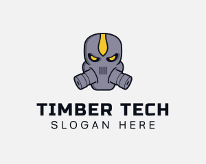 Gas Mask Villain logo design