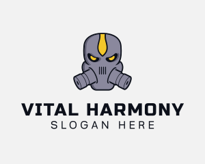 Gas Mask Villain logo design