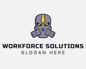 Gas Mask Villain logo design