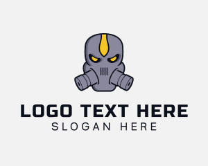 Twitch - Gas Mask Villain logo design