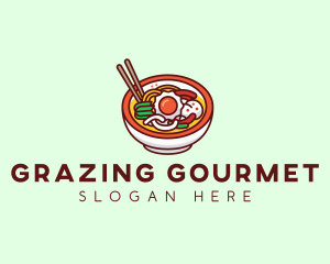 Bibimbap Korean Food logo design