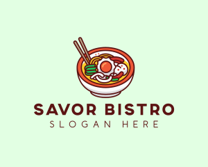 Bibimbap Korean Food logo design