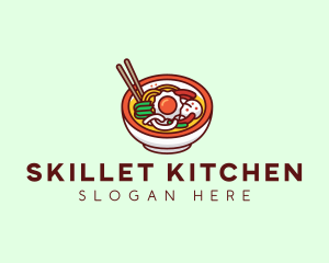 Bibimbap Korean Food logo design