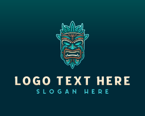 Hawaiian Tiki Mask logo