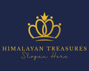 Gold Royal Crown Ring logo design