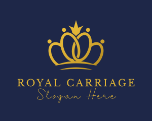 Gold Royal Crown Ring logo design