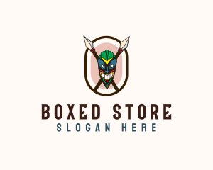 Spear Tribal Tiki  logo design