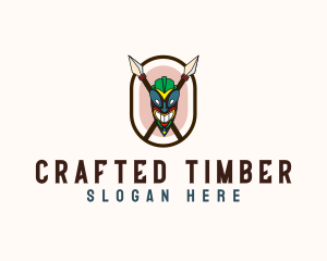 Spear Tribal Tiki  logo design