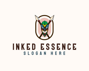 Spear Tribal Tiki  logo design