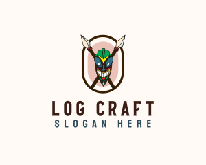 Spear Tribal Tiki  logo design