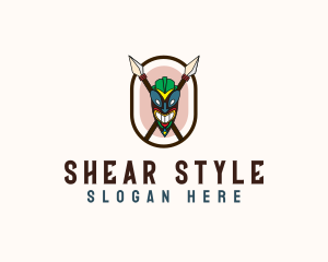 Spear Tribal Tiki  logo design