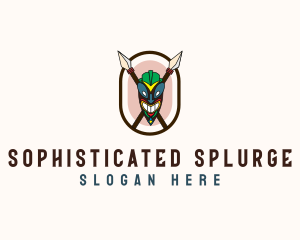 Spear Tribal Tiki  logo design