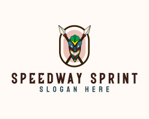 Spear Tribal Tiki  logo design