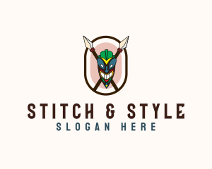 Spear Tribal Tiki  logo design