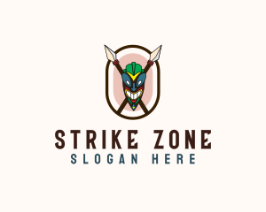 Spear Tribal Tiki  logo design