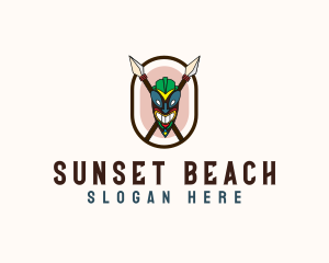 Spear Tribal Tiki  logo design