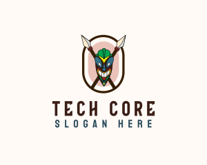 Spear Tribal Tiki  logo design