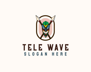 Spear Tribal Tiki  logo design