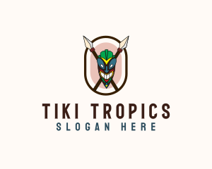 Spear Tribal Tiki  logo design