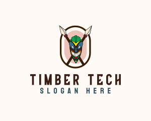 Spear Tribal Tiki  logo design