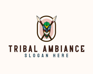 Spear Tribal Tiki  logo design