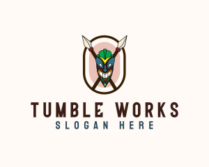 Spear Tribal Tiki  logo design