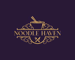 Fancy Noodle Restaurant  logo design