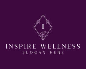 Diamond Floral Wellness Spa logo design