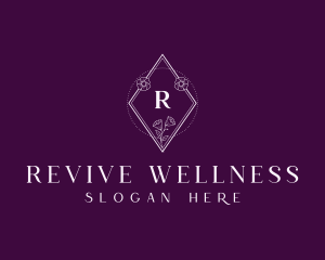 Diamond Floral Wellness Spa logo design