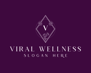 Diamond Floral Wellness Spa logo design