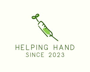 Natural Medical Syringe logo design