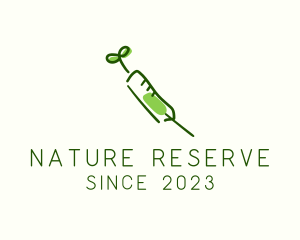 Natural Medical Syringe logo design