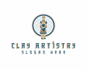 Chinese Terracotta Soldier Statue logo design