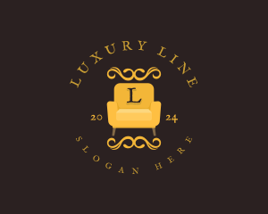 Luxury Couch Chair logo design