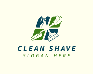 Sanitation Cleaning Housekeeping logo design