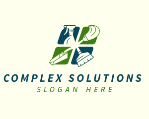 Sanitation Cleaning Housekeeping logo design