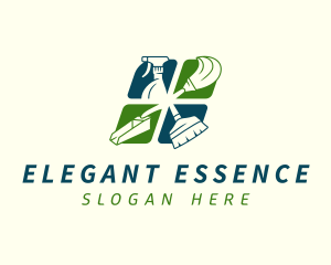 Sanitation Cleaning Housekeeping logo design