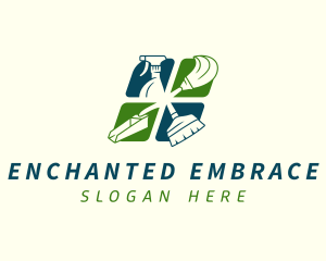 Sanitation Cleaning Housekeeping logo design