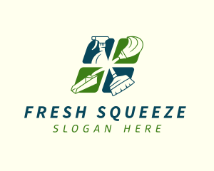 Sanitation Cleaning Housekeeping logo design