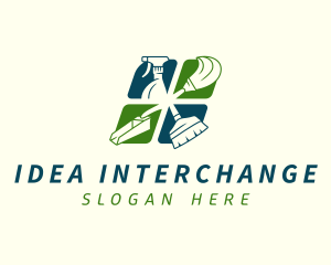 Sanitation Cleaning Housekeeping logo design