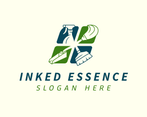 Sanitation Cleaning Housekeeping logo design