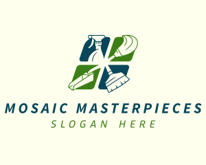 Sanitation Cleaning Housekeeping logo design