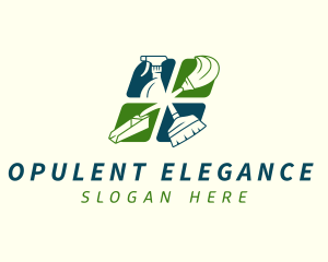 Sanitation Cleaning Housekeeping logo design