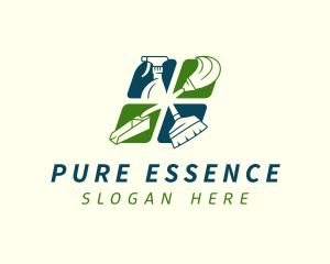 Sanitation Cleaning Housekeeping logo design