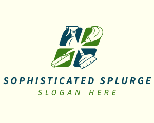 Sanitation Cleaning Housekeeping logo design