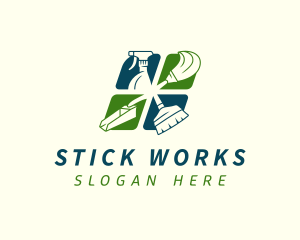 Sanitation Cleaning Housekeeping logo design