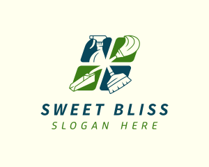 Sanitation Cleaning Housekeeping logo design