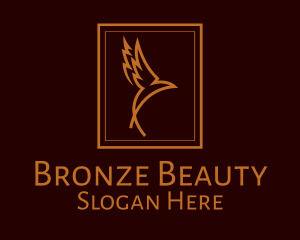 Bronze Flying Bird  logo design