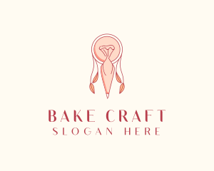 Pastry Baking Pipe  logo design