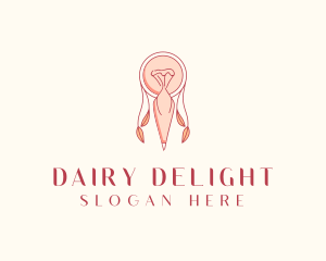 Pastry Baking Pipe  logo design